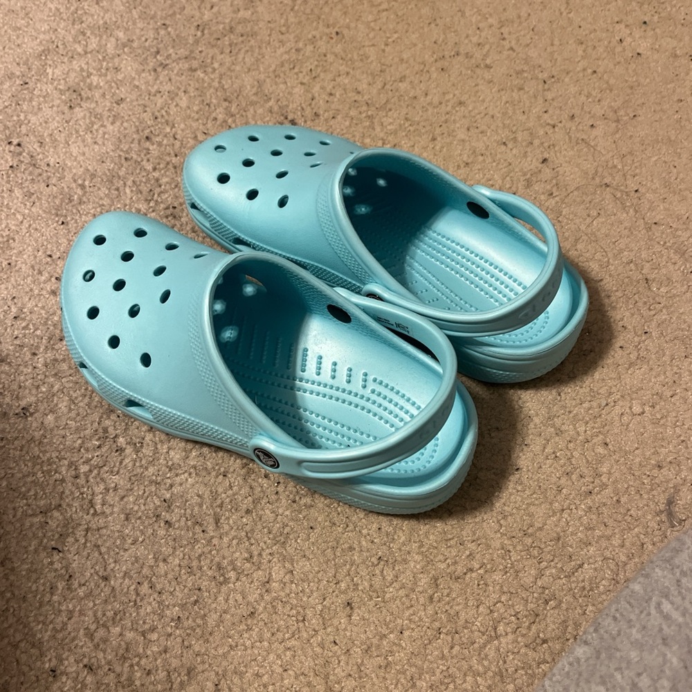 Women's Light Blue Slip-On Sandals